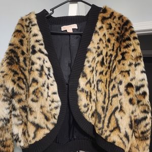 Michaek Kors Faux Leopard Jacket